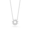 White Gold-1^Diamond Pendant Necklaces: Taylor Elaine Pear Flower Necklace in White Gold 