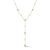 Yellow Gold-1^Designer Diamond Necklaces: Poppy Rae Pebble Lariat Necklace in Yellow Gold