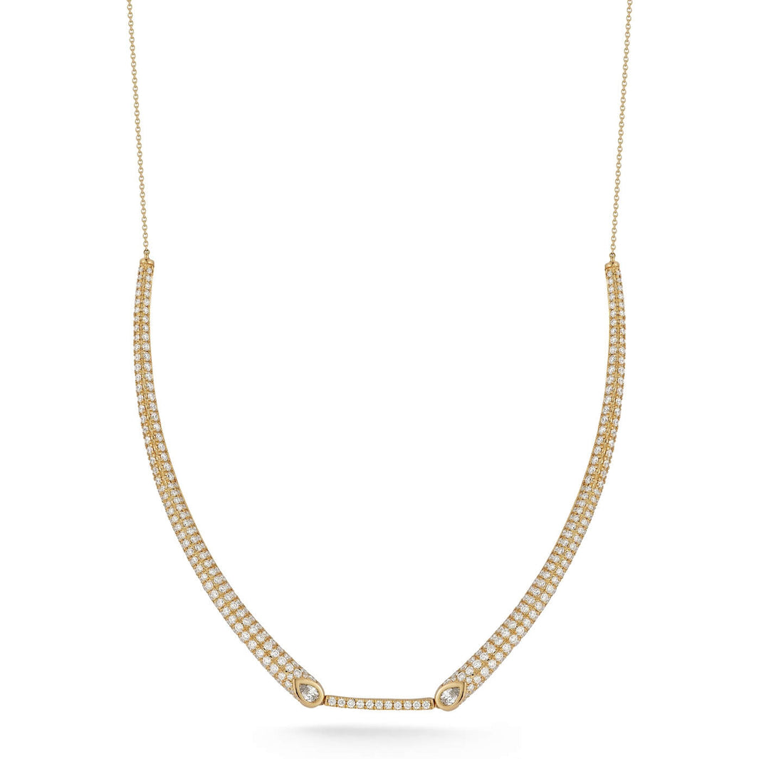 Yellow Gold-1^Diamond Designer Necklaces: Taylor Elaine Diamond Collar Necklace in Yellow Gold