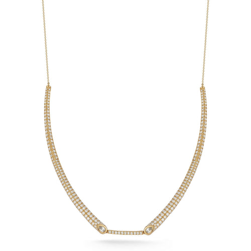 Yellow Gold-1^Diamond Designer Necklaces: Taylor Elaine Diamond Collar Necklace in Yellow Gold