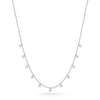 White Gold-1^Gold Designer Necklaces: Lulu Jack Bead Chain Station Necklace in White Gold