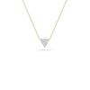 Yellow Gold-1^Diamond Pendant Necklaces: Emily Sarah Diamond Triangle Necklace in Yellow Gold