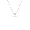 Rose Gold-1^Diamond Pendant Necklaces: Emily Sarah Diamond Triangle Necklace in Rose Gold