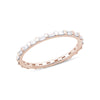 Rose Gold-1^Eternity Ring Designs: Sadie Pearl Baguette Eternity Ring in Rose Gold