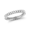 White Gold-1^Diamond Eternity Rings: Sadie Pearl Vertical Baguette Eternity Ring in White Gold