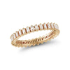 Yellow Gold-1^Diamond Eternity Rings: Sadie Pearl Vertical Baguette Eternity Ring in Yellow Gold