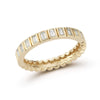 Yellow Gold-1^Diamond Stacking Rings: Melody Eden Bezel Baguette Ring in Yellow Gold