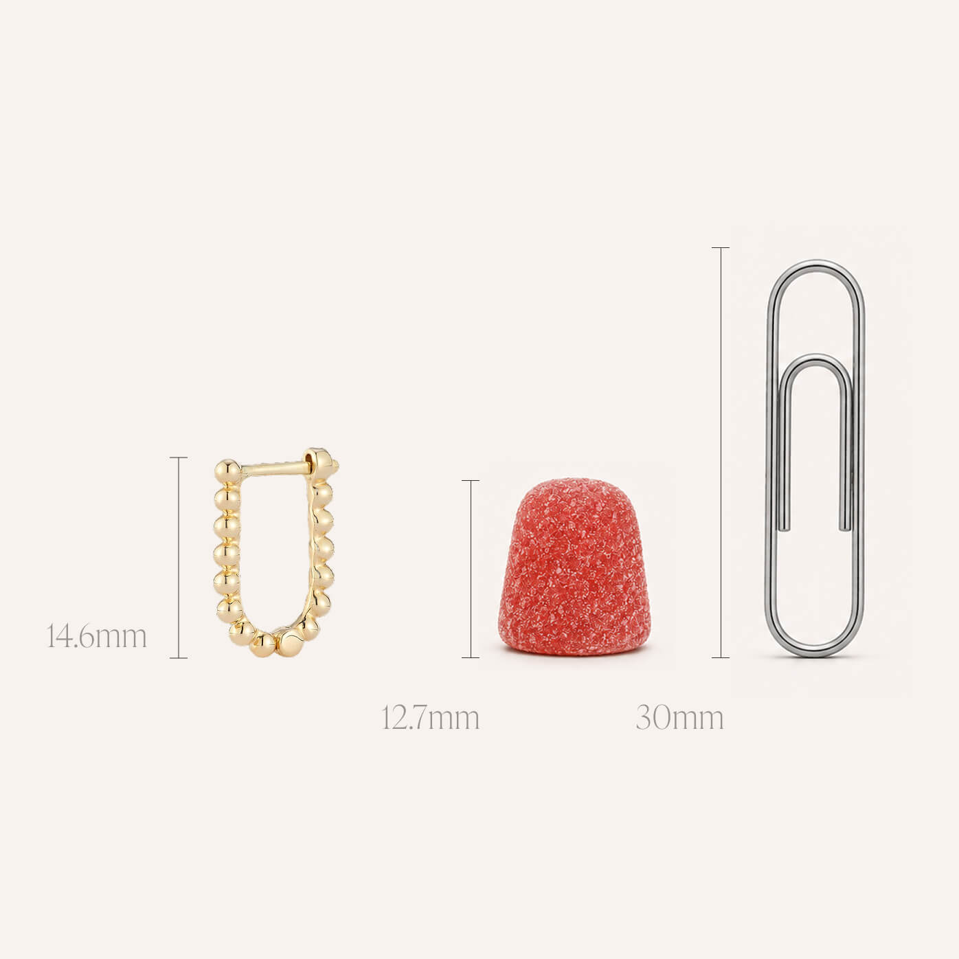 Rose Gold^5-Gold Hoop Earrings: Poppy Rae U Hoop in Rose Gold