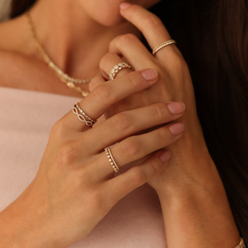 Rose Gold-2^Eternity Ring Designs: Sophia Ryan Infinity Ring in Rose Gold