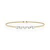 Yellow Gold-1^Diamond Cuff Bracelets: Ava Bea Zig Zag Flexi Cuff in Yellow Gold