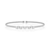 White Gold-1^Diamond Cuff Bracelets: Ava Bea Zig Zag Flexi Cuff in White Gold