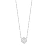Whiite Gold-1^Diamond Pendant Necklaces: Jennifer Yamina Mini Hexagon Necklace in White Gold