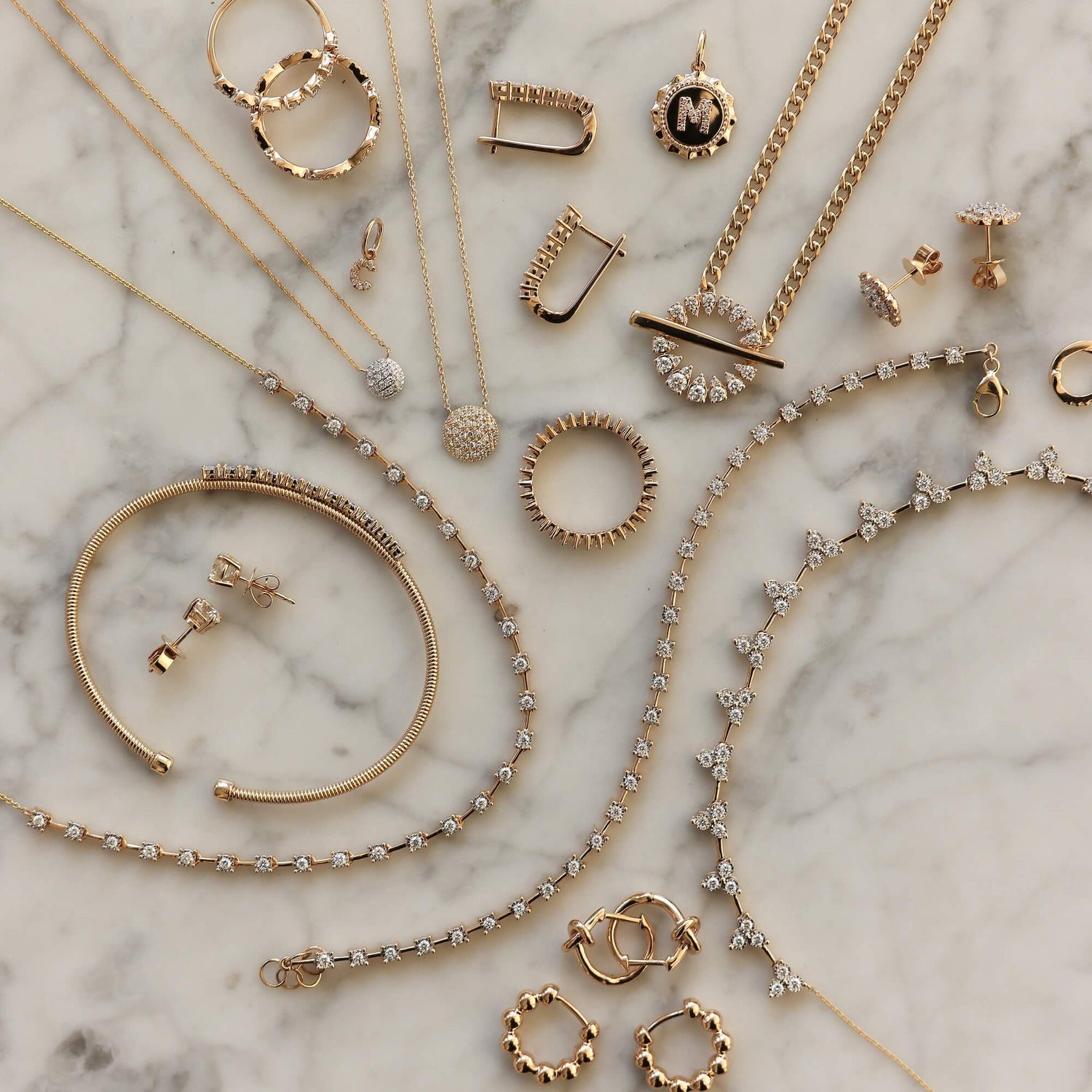 Rose Gold-3^Ava Bea Interval Diamond Tennis Bracelet in Rose Gold