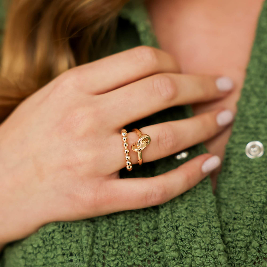 Yellow Gold^2-Gold Bands: Nana Bernice Knot Ring in Yellow Gold