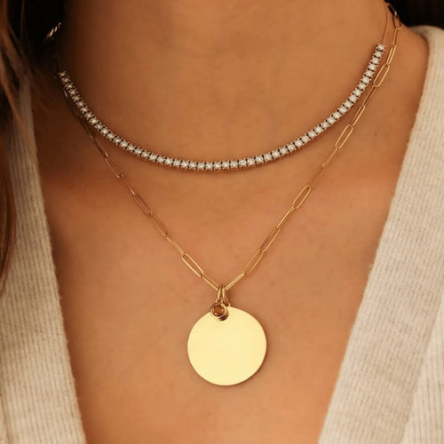 White Gold-2^Designer Diamond Necklaces: DRD Birthstone Charm in White Gold. November