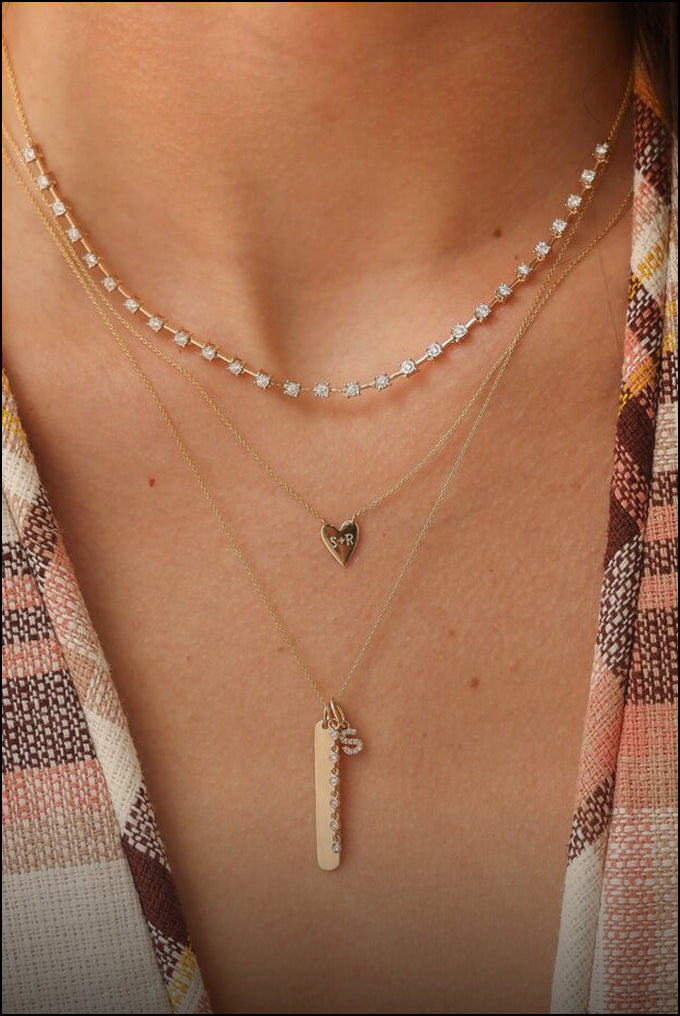 engraved heart necklace 