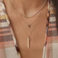 initial charms and engraved hear necklace