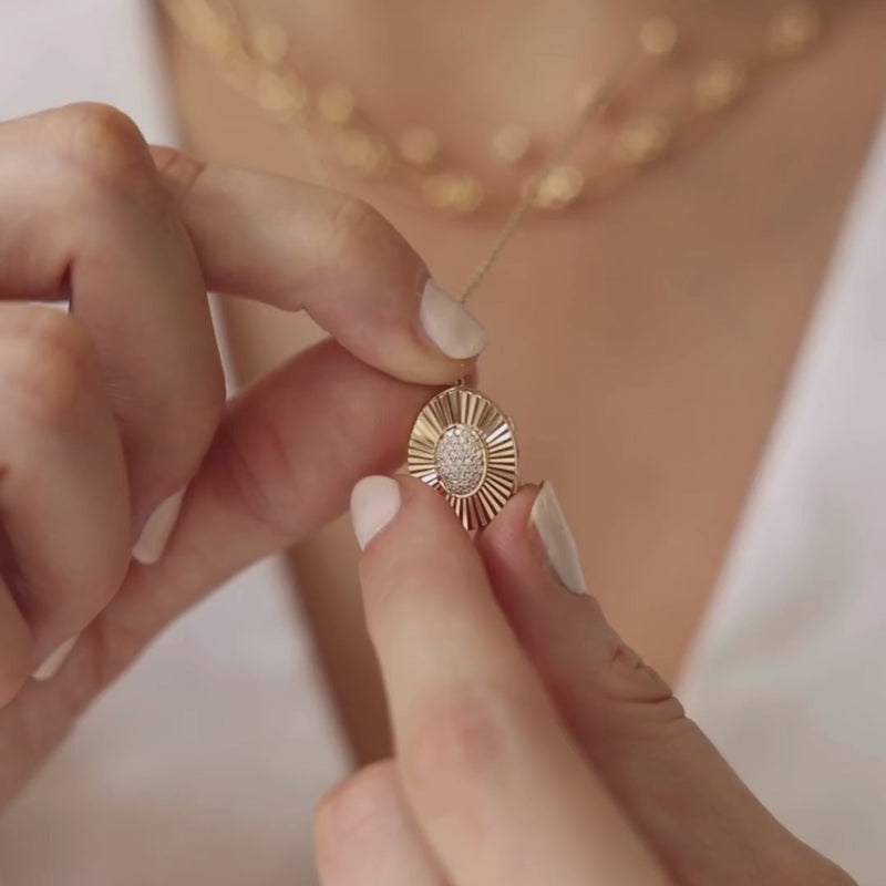 Teddi Paige Oval Locket Necklace