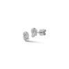 White Gold-1^Designer Stud Earrings: Nana Bernice Mini Gold Knot Studs in White Gold