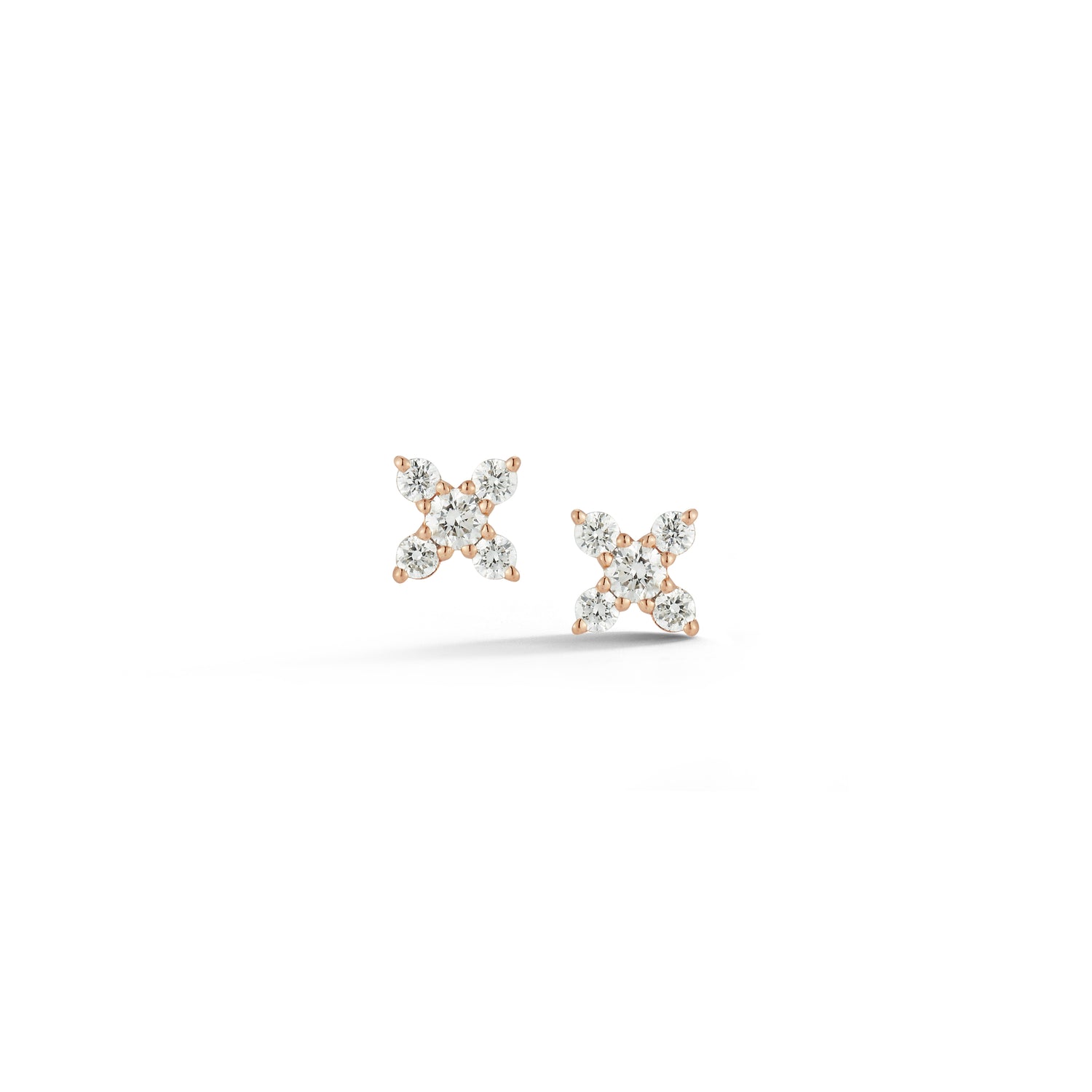 Rose Gold-1^Designer Stud Earrings: Ava Bea X Studs in Rose Gold