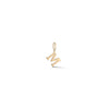 Yellow Gold-1^Designer Diamond Necklaces: DRD Gold Initial Charm in Yellow Gold
