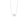 White Gold-1^Evil Eye Gold Necklaces: Carly Michelle Diamond Evil Eye Necklace in White Gold