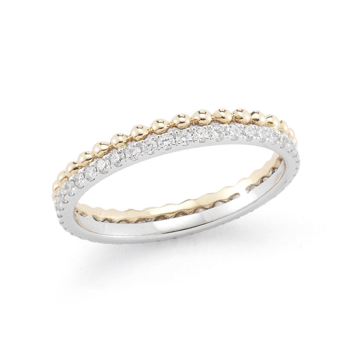 14K Gold Diamond Stacking Rings | Dana Rebecca Designs