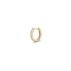 Yellow Gold-1^Diamond Huggie Earrings: DRD Medium Single Huggie in Yellow Gold