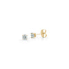 Yellow Gold-1^Diamond Stud Earrings - DRD Diamond Solitaire Studs 0.50 Ct. Total Weight in Yellow Gold. Four Prong Setting
