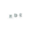 White Gold-1^Diamond Stud Earrings - DRD Diamond Solitaire Studs 1.40 Ct. Total Weight in White Gold. Four Prong Setting