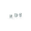 White Gold-1^Designer Diamond Studs: DRD Diamond Solitaire Studs 1.80 Ct. Total Weight in White Gold. Four Prong Setting
