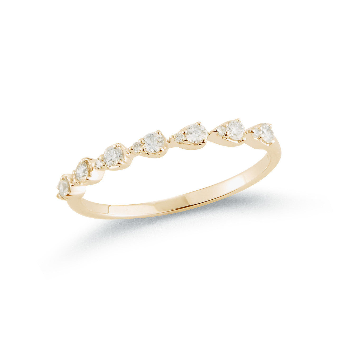 14K Gold Diamond Stacking Rings | Dana Rebecca Designs